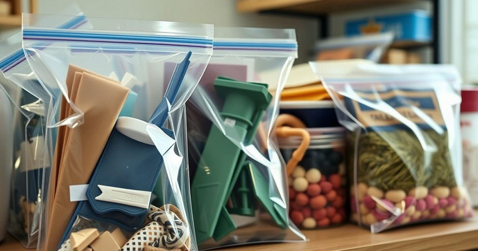 Saco plástico com zíper é a solução ideal para organização e armazenamento eficiente