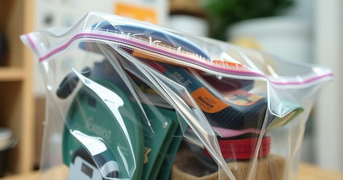 Saco plástico com adesivo é a solução ideal para organização e praticidade no dia a dia